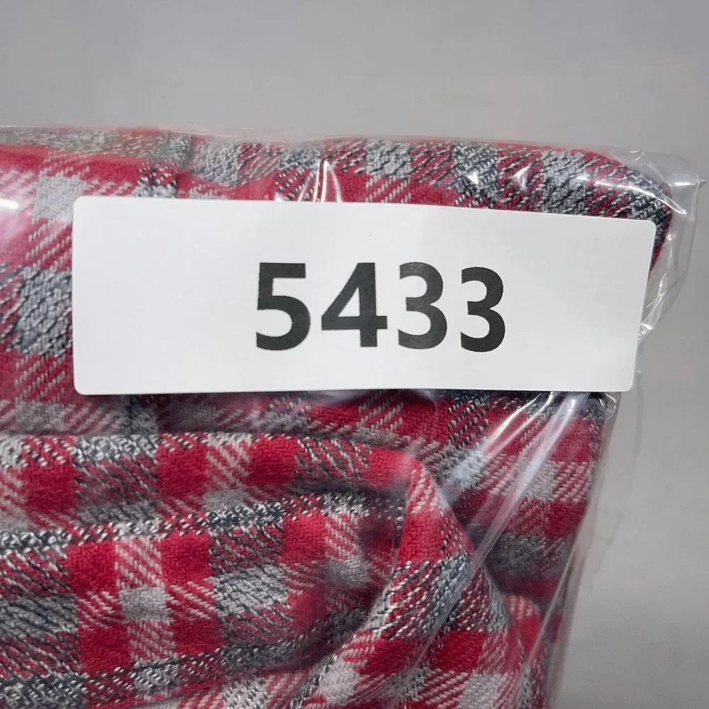 True Religion Flannel Shirt Men Small Regular Fit Red Gray Plaid Plaid Outdoor